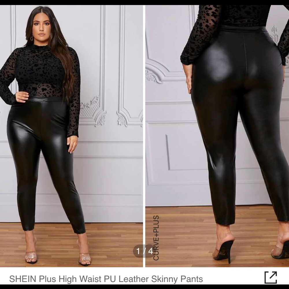 SHEIN Plus High Waist PU Leather Skinny Pants. Brand new wt❗️